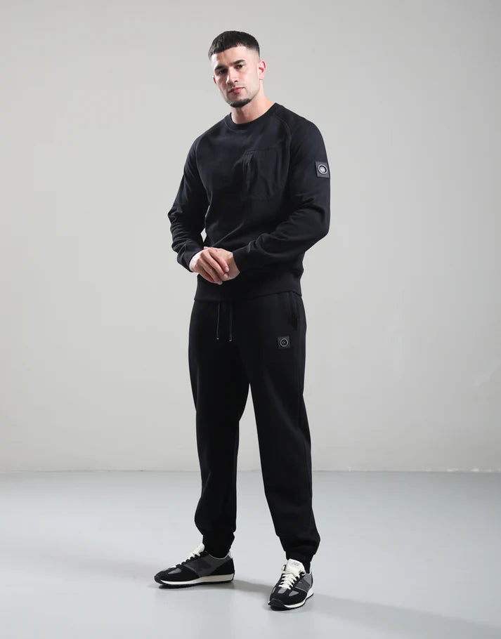 Marshall Artist MSATM11281 Lennox Crewneck - Black 001