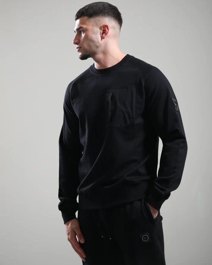 Marshall Artist MSATM11281 Lennox Crewneck - Black 001