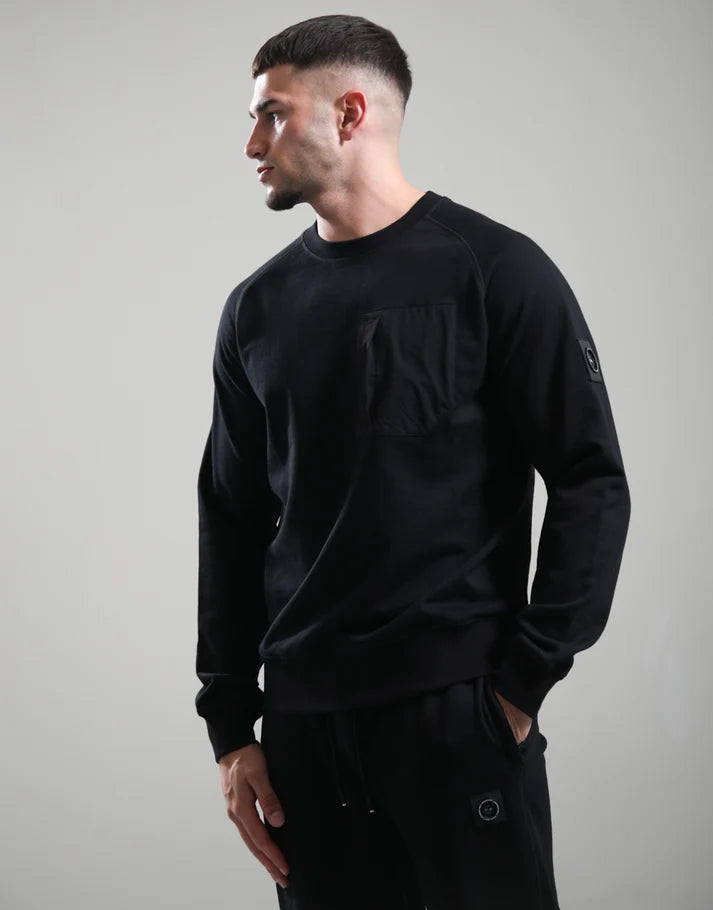 Marshall Artist MSATM11281 Lennox Crewneck - Black 001