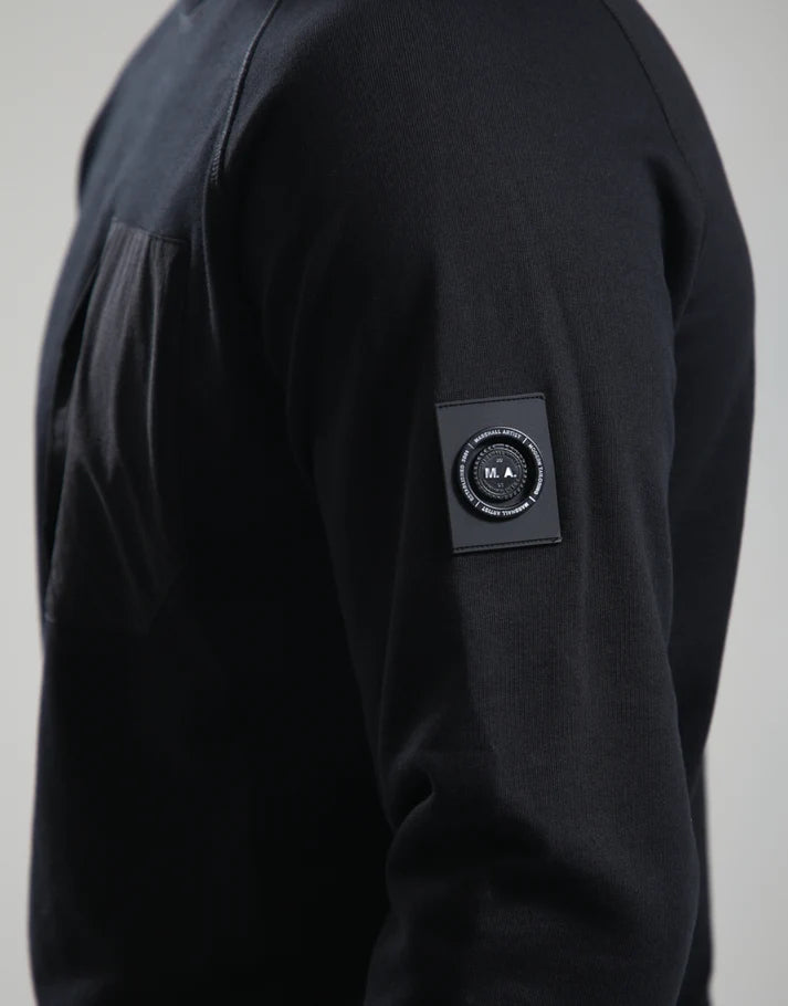 Marshall Artist MSATM11281 Lennox Crewneck - Black 001