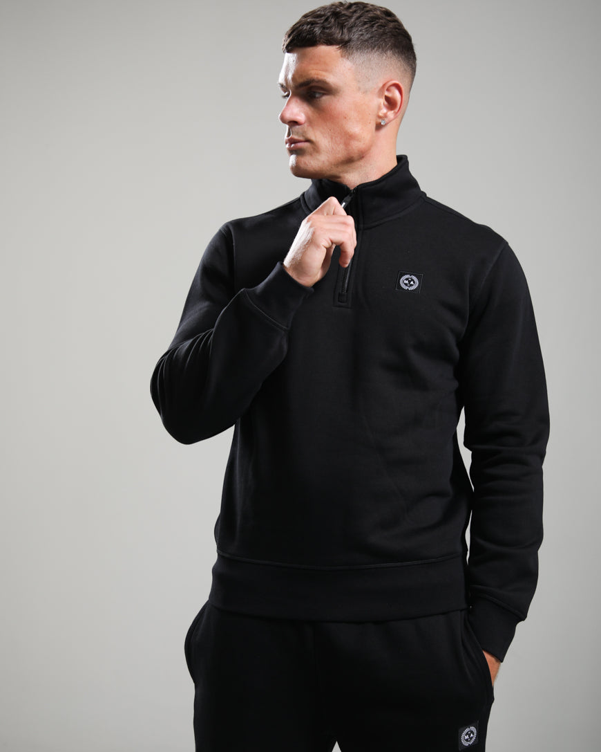 Marshall Artist MSATM11124 Marchio 1/4 Zip - Black