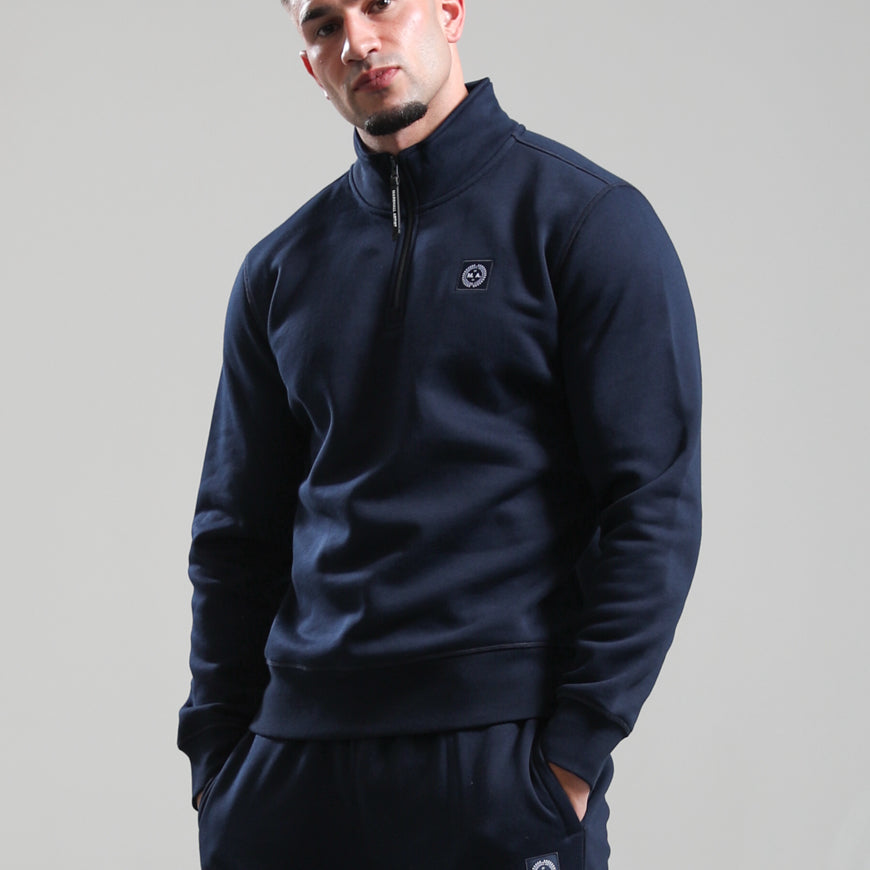 Marshall Artist MSATM11124 Marchio 1/4 Zip - Navy