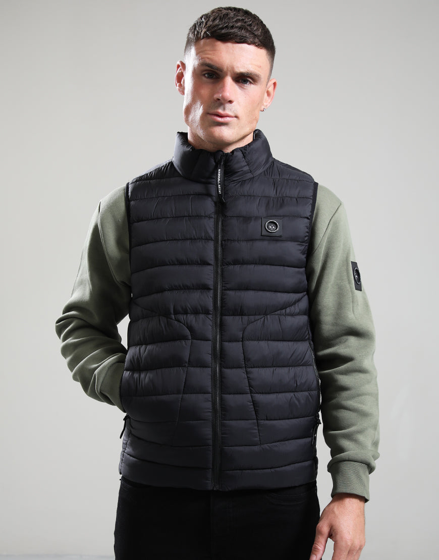 Marshall Artist Oakdale Bubble Gilet Black