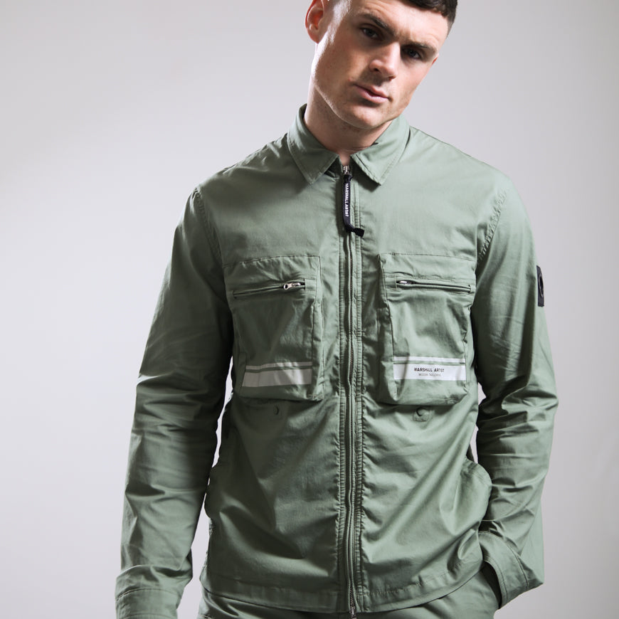 Marshall Artist MSATM10972 Seafield Overshirt - Sage