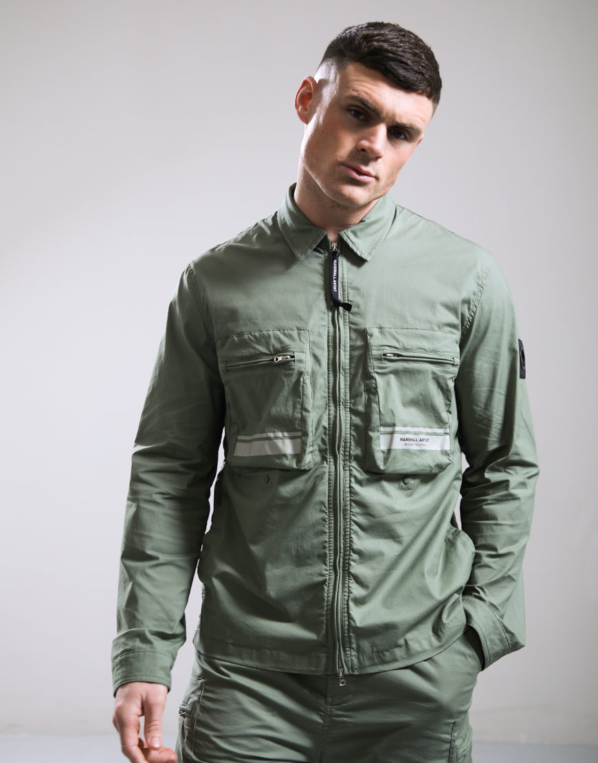 Marshall Artist MSATM10972 Seafield Overshirt - Sage