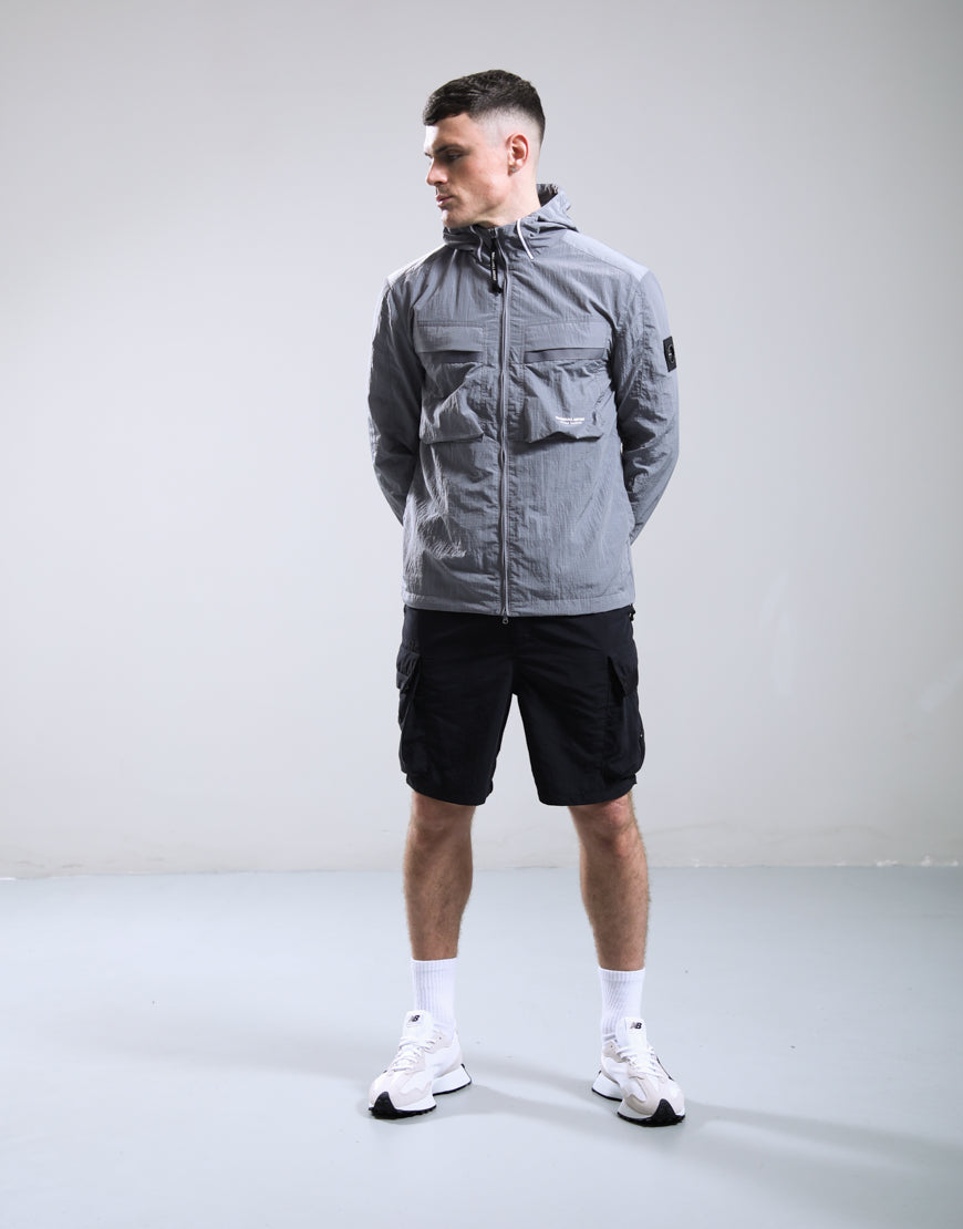 Marshall Artist MSATM11162 Sicuro Hooded Overshirt - Volcanic Grey 046