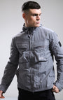 Marshall Artist MSATM11162 Sicuro Hooded Overshirt - Volcanic Grey 046