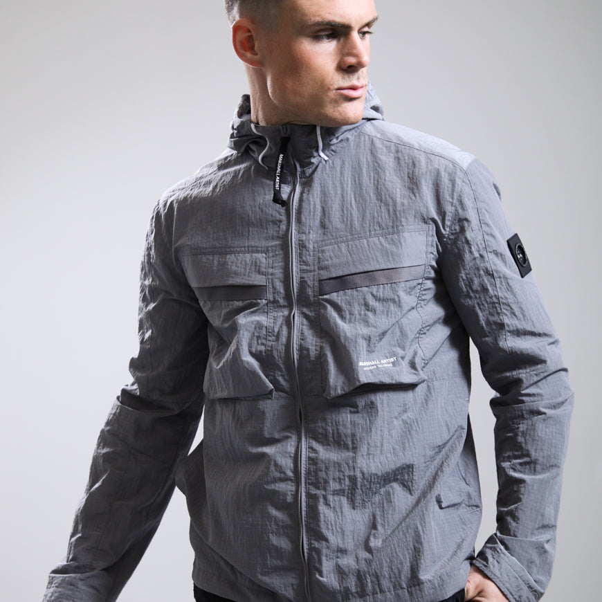 Marshall Artist MSATM11162 Sicuro Hooded Overshirt - Volcanic Grey 046