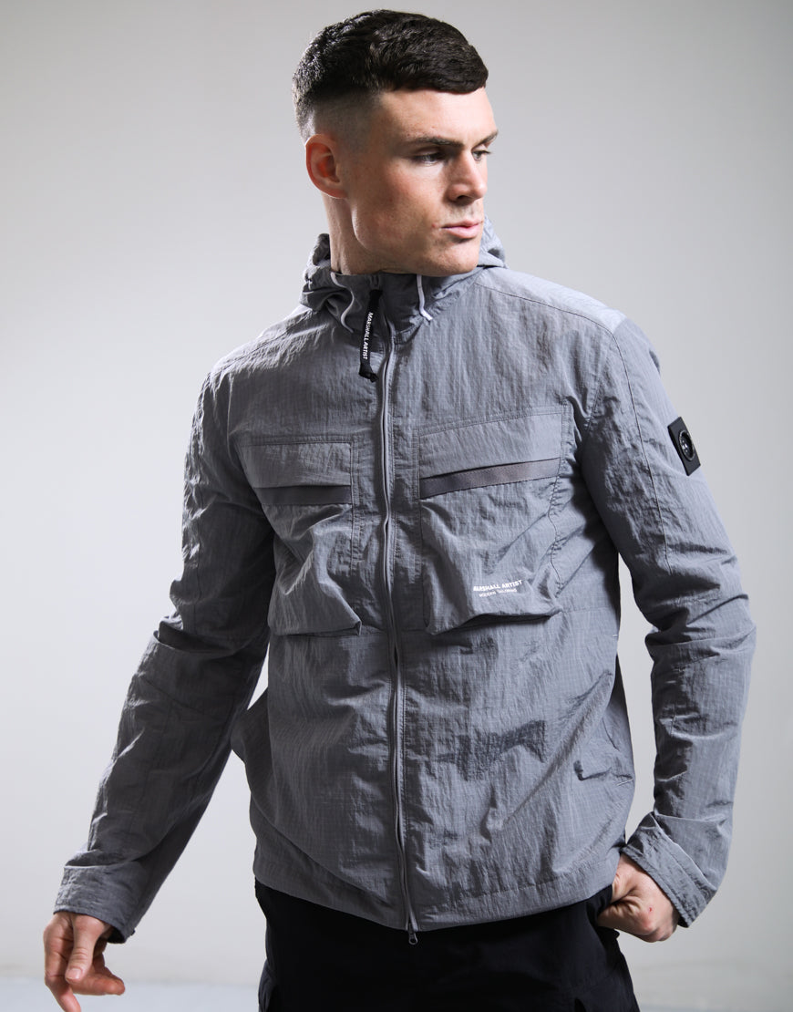 Marshall Artist MSATM11162 Sicuro Hooded Overshirt - Volcanic Grey 046