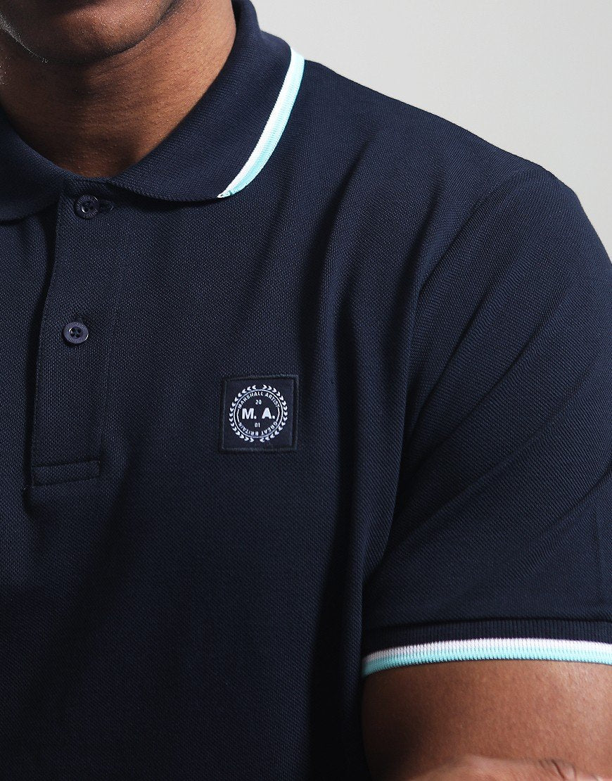 Marshall Artist MSATM10930 Tipped Polo Shirt - Navy
