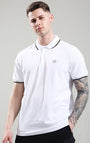 Marshall Artist MSATM10930 Tipped Polo Shirt - White