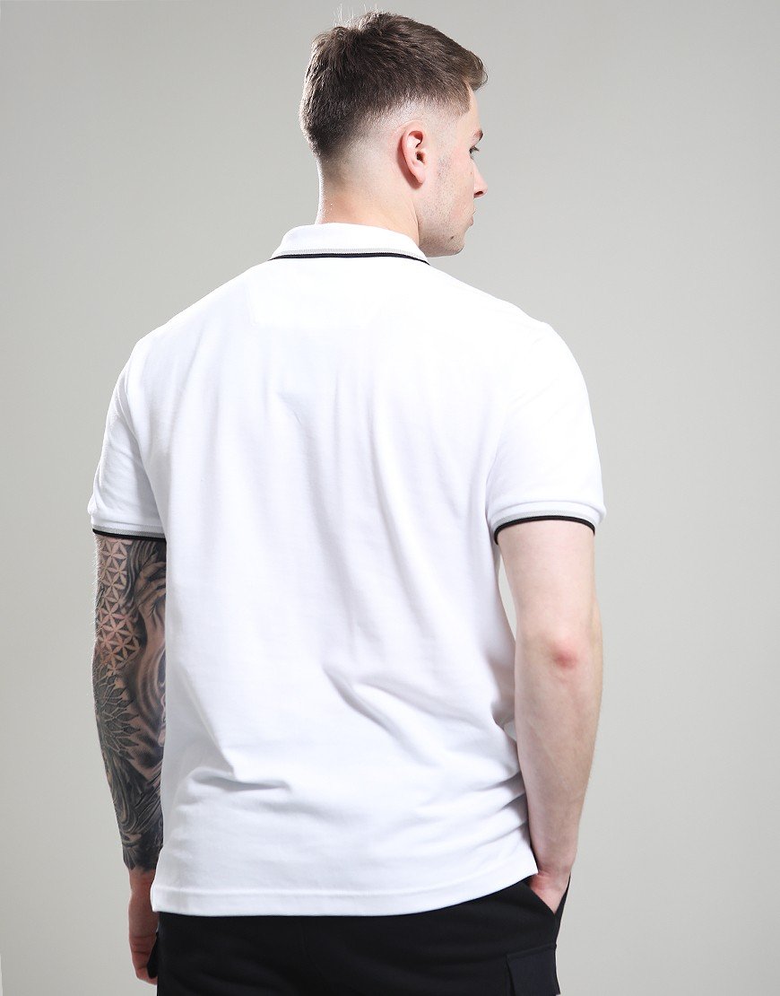 Marshall Artist MSATM10930 Tipped Polo Shirt - White