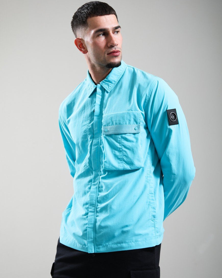 Marshall Artist MSATM11160 Woodvale Overshirt - Cyan