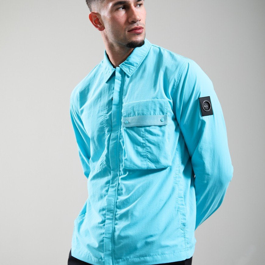 Marshall Artist MSATM11160 Woodvale Overshirt - Cyan