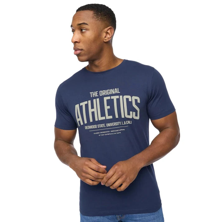 Crosshatch Athwood T-Shirt - Navy