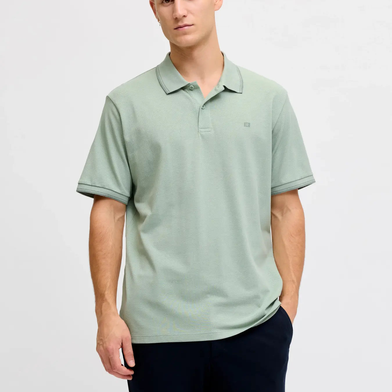 JJ Rebel Zell Polo Shirt - Aqua Grey/Mixed W.S