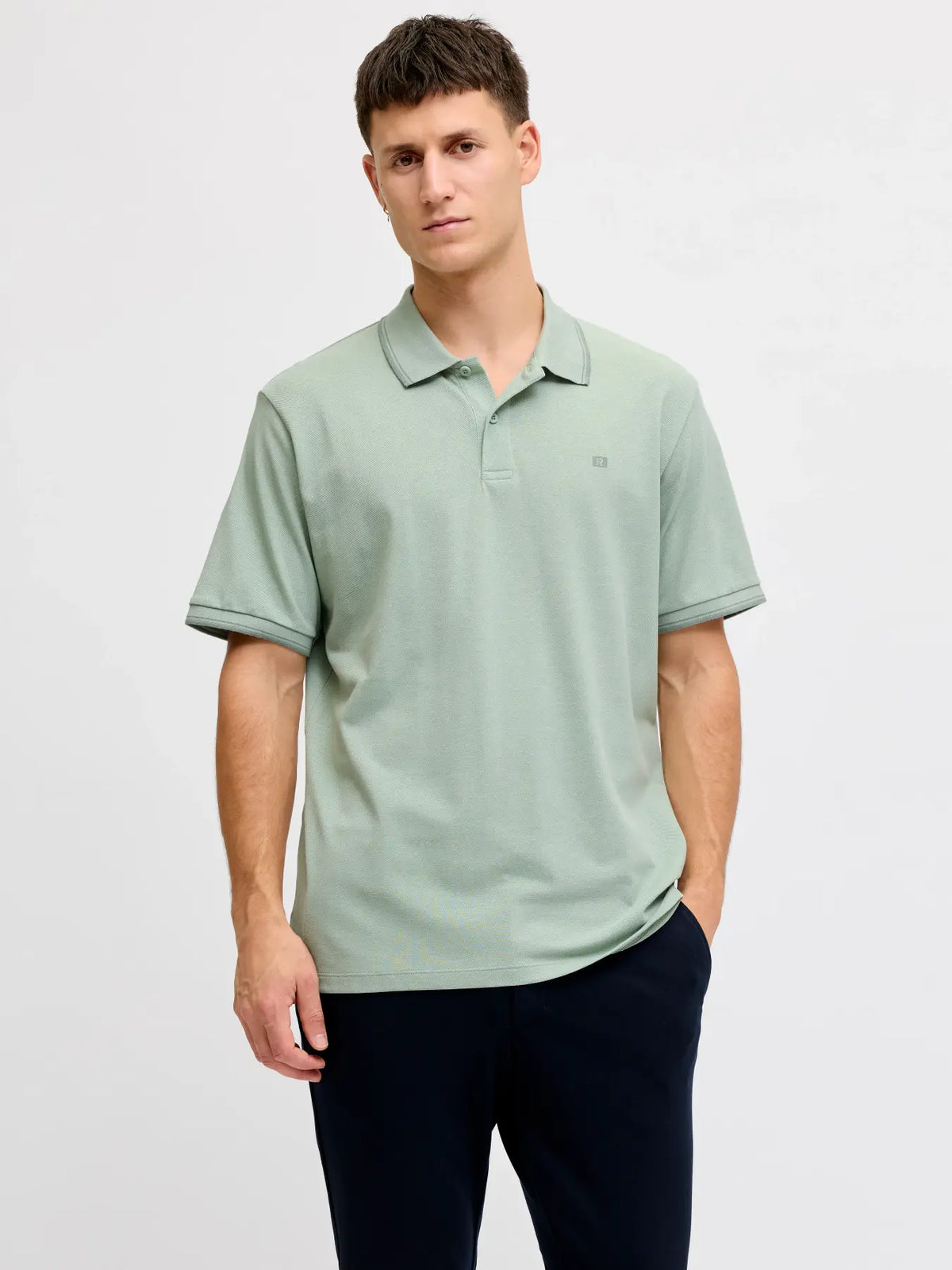 JJ Rebel Zell Polo Shirt - Aqua Grey/Mixed W.S