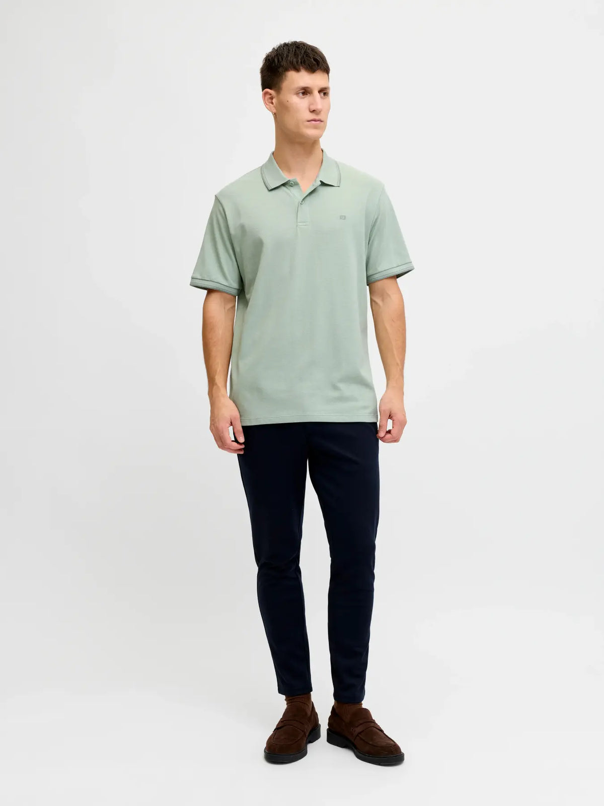 JJ Rebel Zell Polo Shirt - Aqua Grey/Mixed W.S