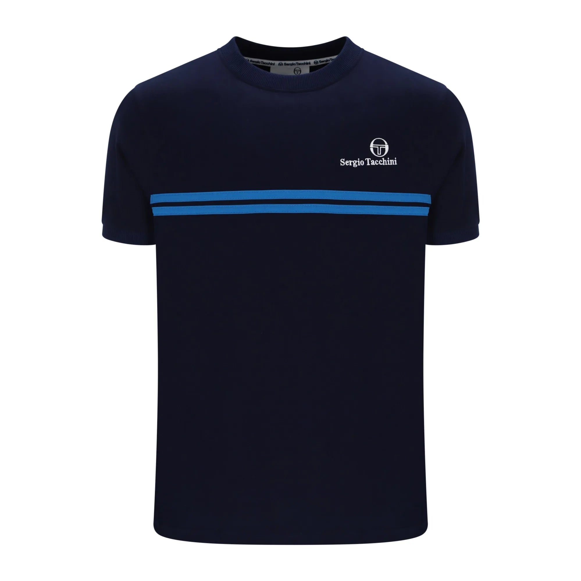 Sergio Tacchini STM21143 New Supermac T-Shirt 564 Maritime Blue/Princess Blue