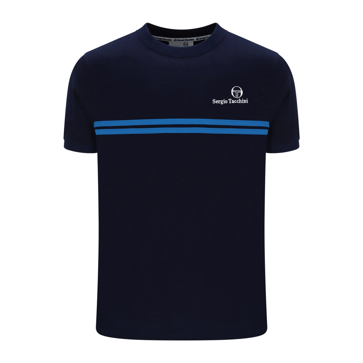Sergio Tacchini STM21143 New Supermac T-Shirt 564 Maritime Blue/Princess Blue