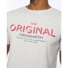 Crosshatch Off Axis T-Shirt - Grey Marl