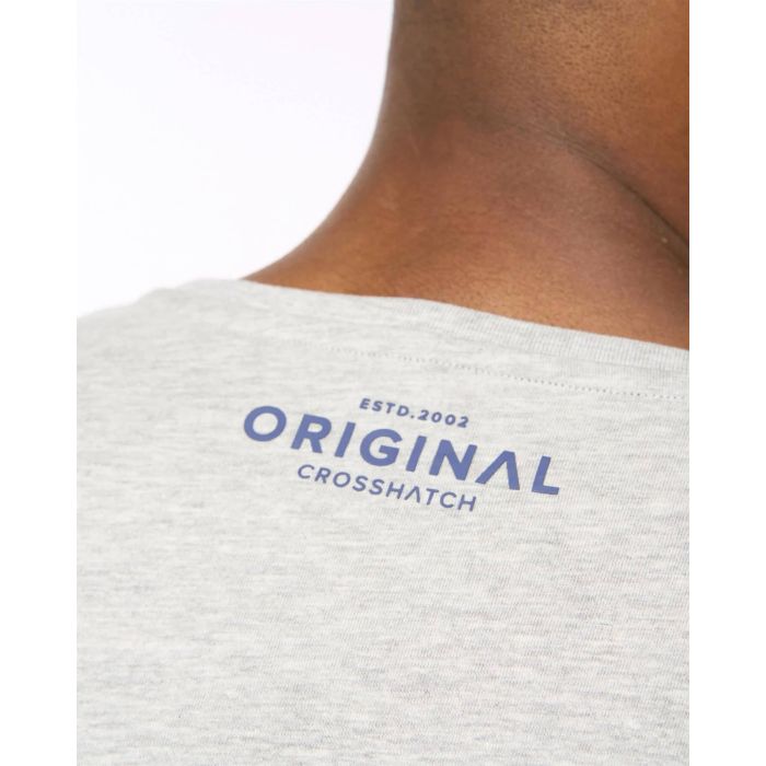 Crosshatch Off Axis T-Shirt - Grey Marl