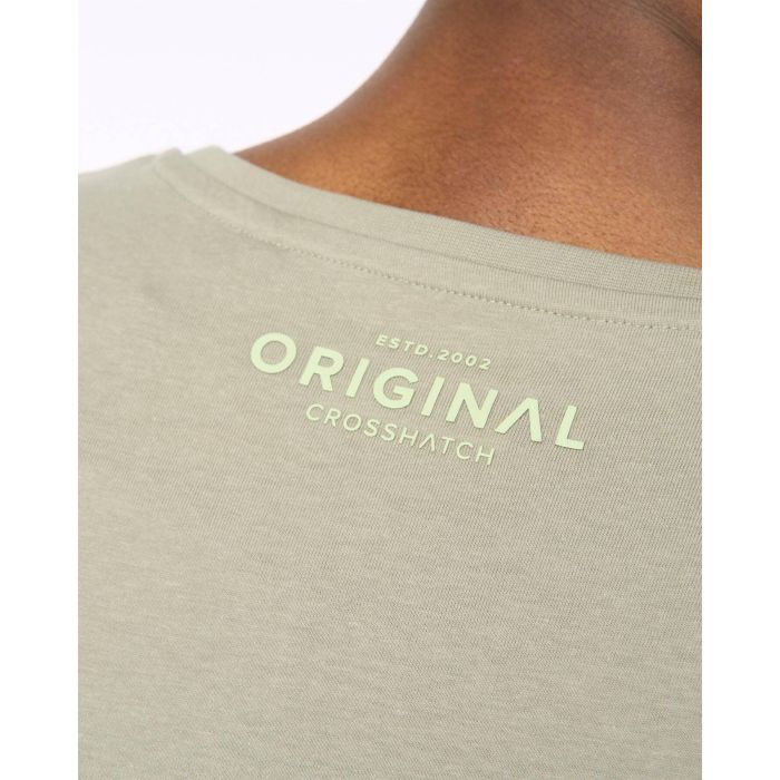 Crosshatch Off Axis T-Shirt - Sage