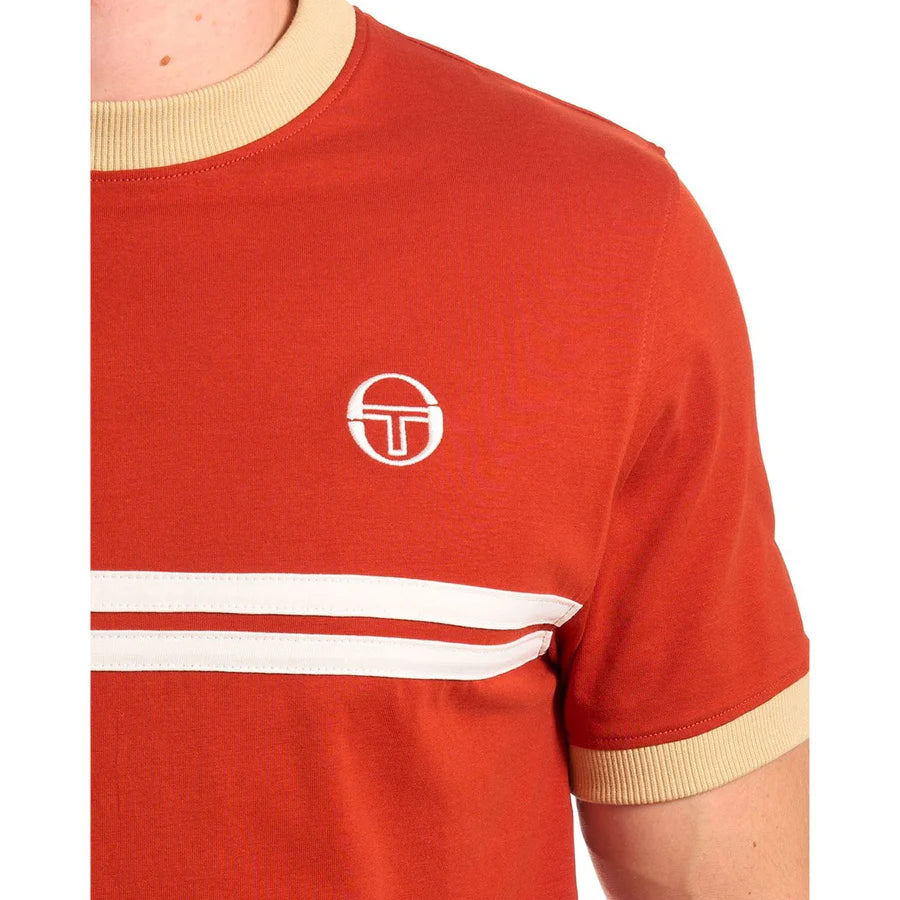 Sergio Tacchini STM14565 Supermac T-Shirt - Rooibos Tea/Mojave Desert/Gardenia