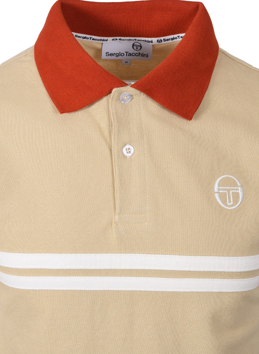 Sergio Tacchini STM14566 Supermac Polo Shirt - Mojave Desert/Rooibos Tea/Gardenia