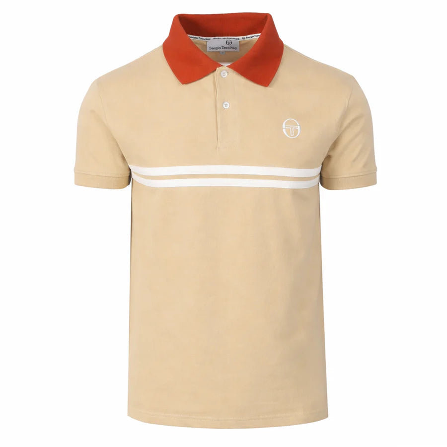 Sergio Tacchini STM14566 Supermac Polo Shirt - Mojave Desert/Rooibos Tea/Gardenia