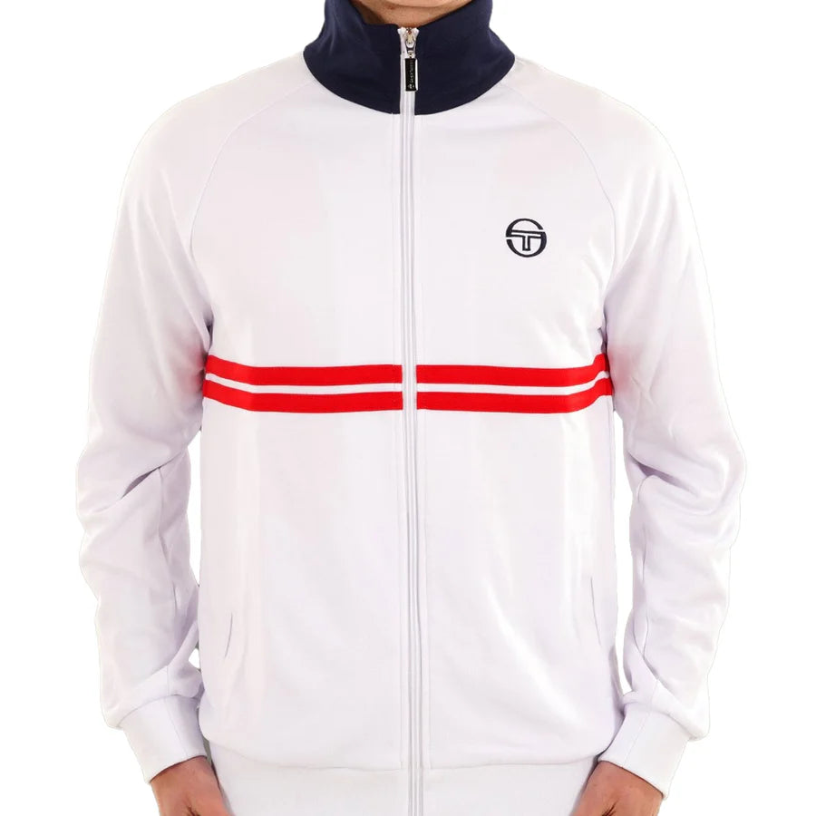 Sergio Tacchini STM25101 Dallas Track Top - White/Maritime Blue/Adrenaline Rush