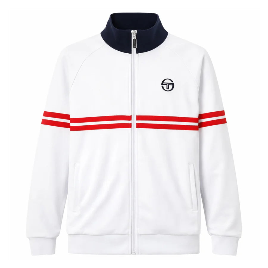Sergio Tacchini STM25101 Dallas Track Top - White/Maritime Blue/Adrenaline Rush