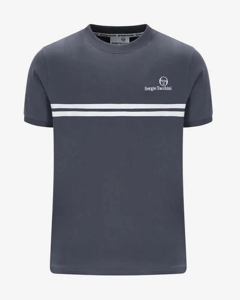 Sergio Tacchini STM21143 New Supermac T-Shirt 596 - Turbulence/White/Black