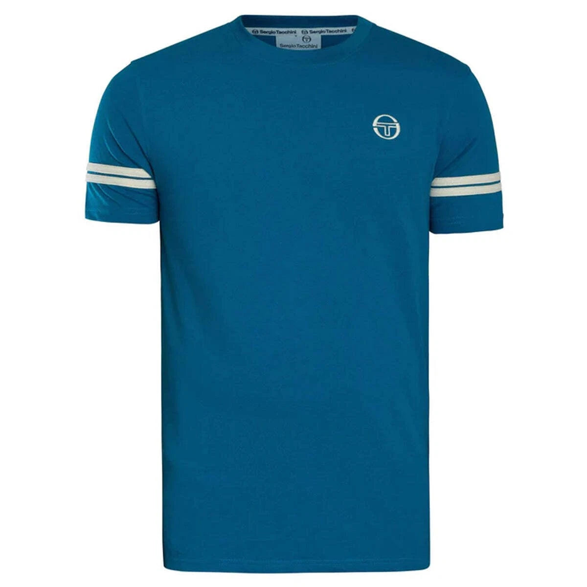 Sergio Tacchini STM18376 Grello Crewneck T-Shirt 266 - Mykonos Blue/Gardenia