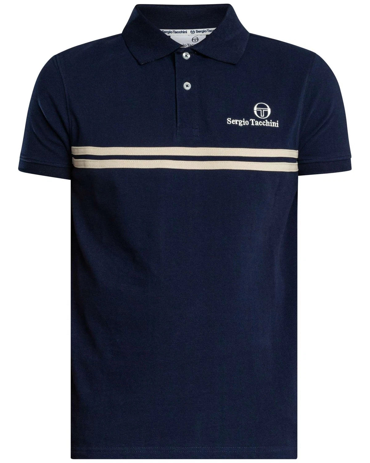 Sergio Tacchini STM1140 New Supermac Polo Shirt 563 - Maritime Blue/Peyote