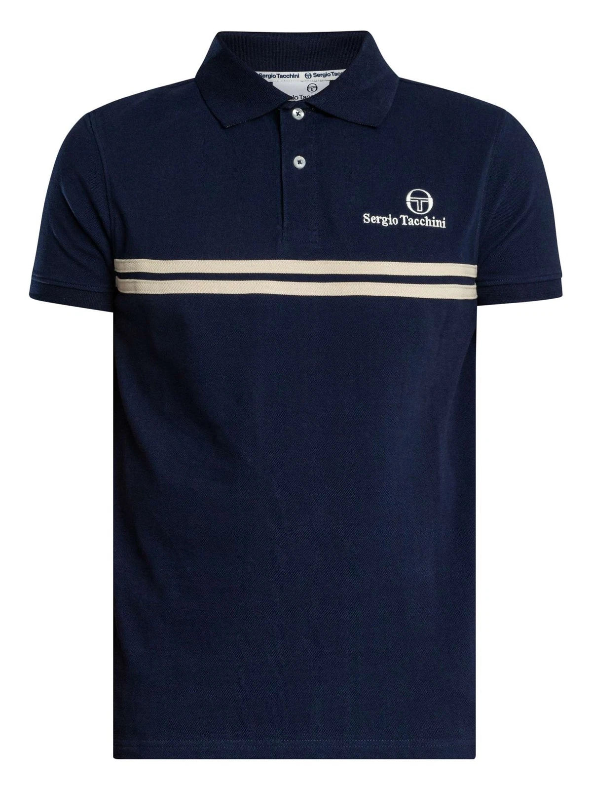 Sergio Tacchini STM1140 New Supermac Polo Shirt 563 - Maritime Blue/Peyote