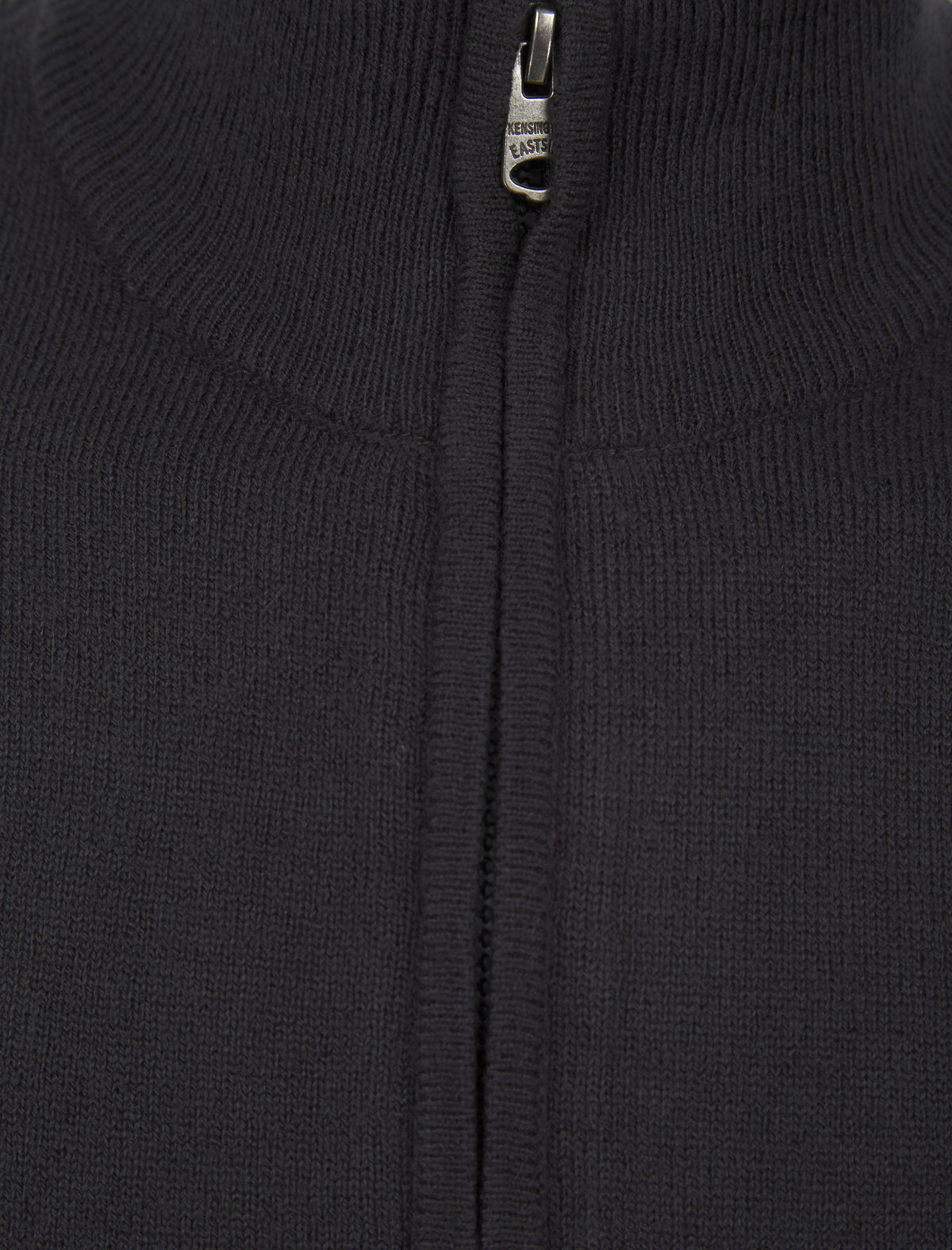 Kensington Scattering Quarter Zip Knit - Charcoal