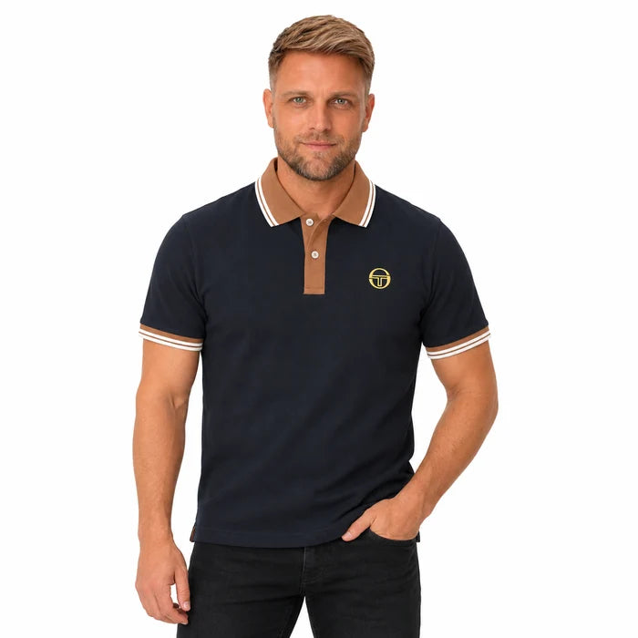 Sergio Tacchini STM21371 Con 020 Polo 270 - Black/Potting Soil/Gardenia