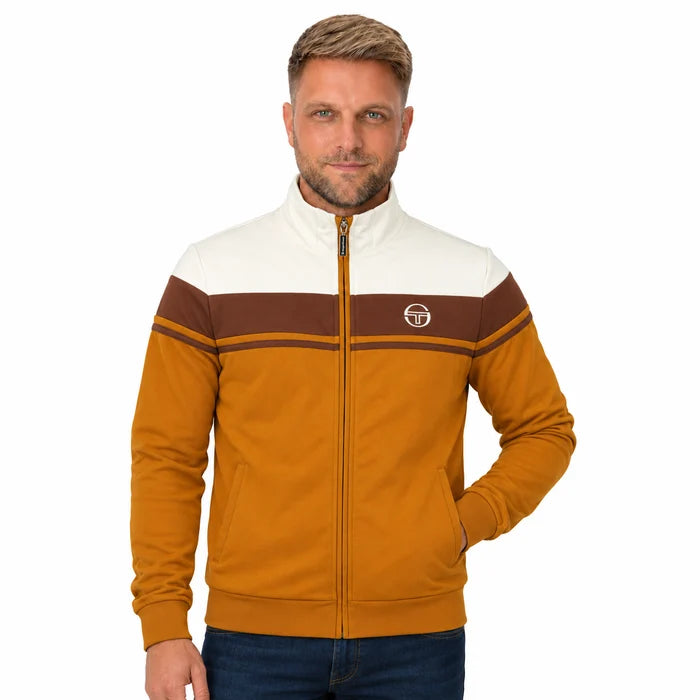 Sergio Tacchini STM14551 Damarindo Track Top 534 - Gardenia/Potting Soil/Golden Brown
