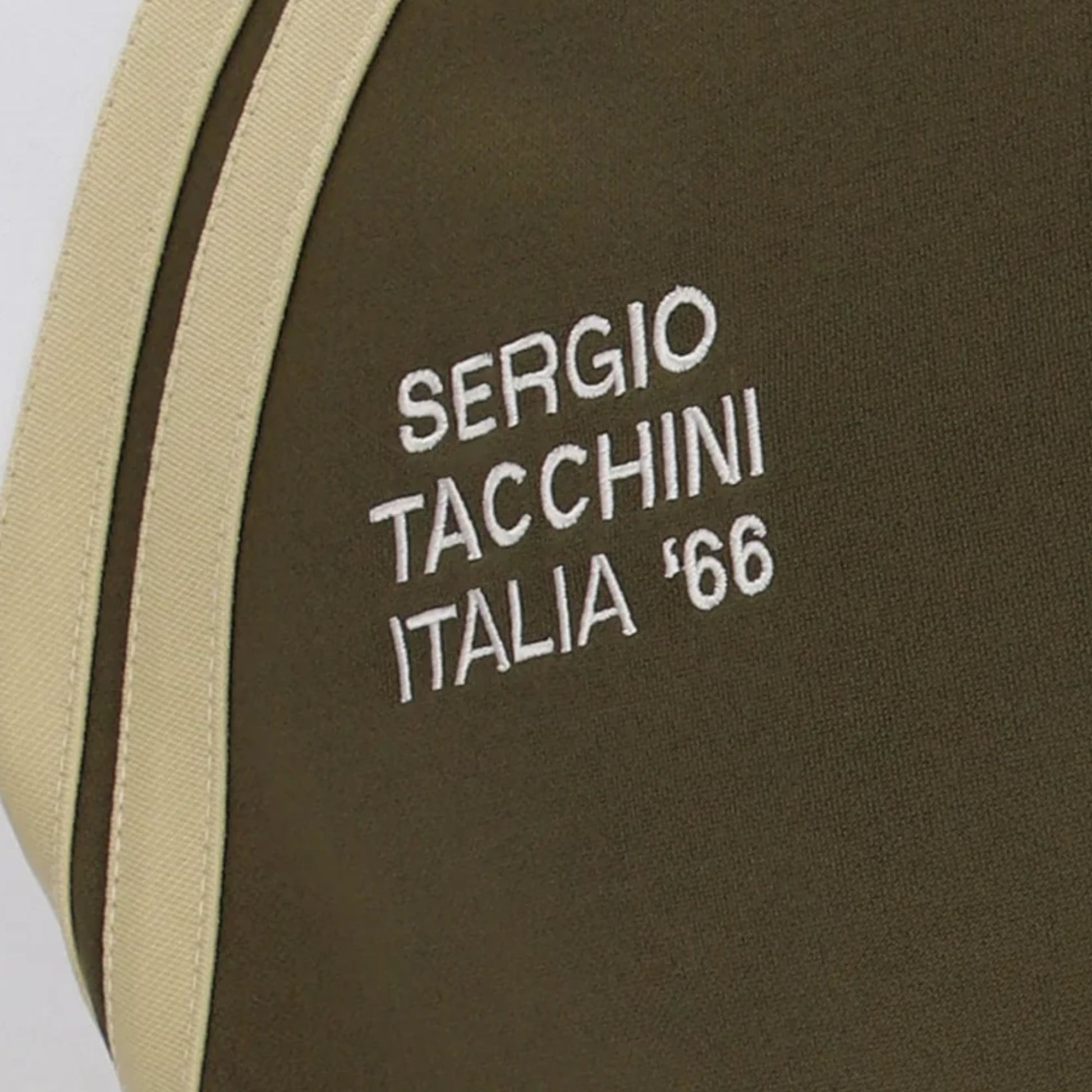Sergio Tacchini STM12241 Ghibli Davis Track Top - Dark Olive/Mojave Desert/Gardenia