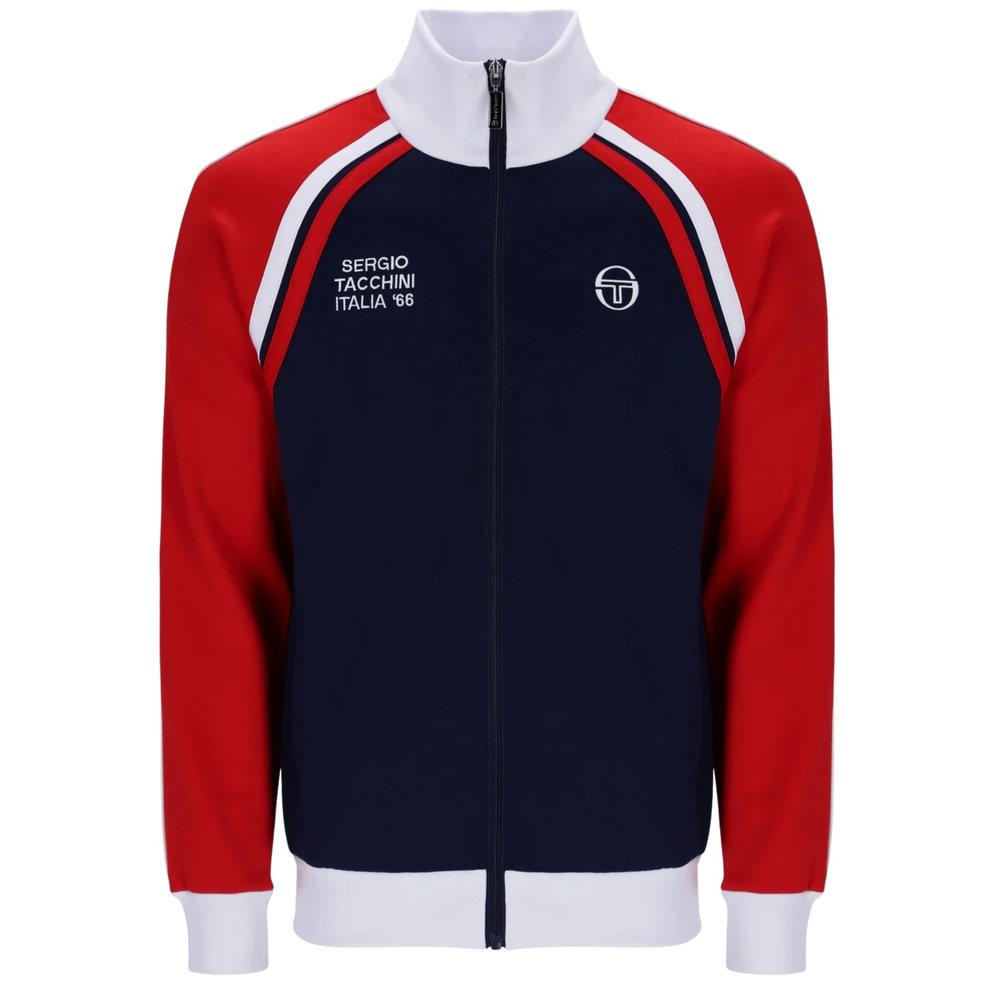 Sergio Tacchini STM12241 Ghibli Davis Track Top - Maritime Blue/Adrenaline Rush/White