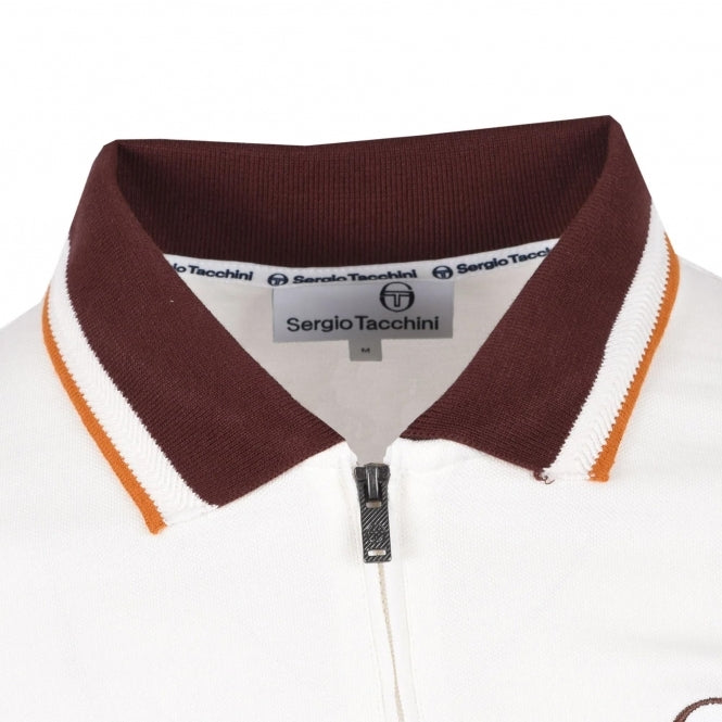 Sergio Tacchini Nanto Zip Polo Shirt - Gardenia