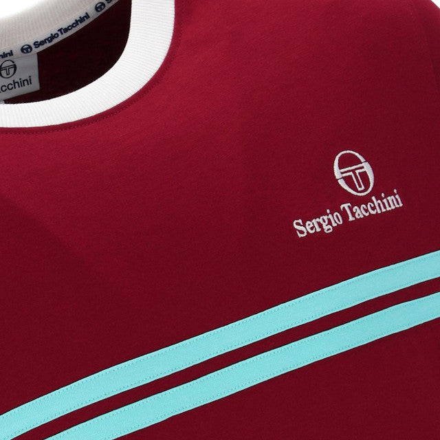 Sergio Tachinni New Supermac T-Shirt - Rhubarb/Gardenia/ArubaBlue