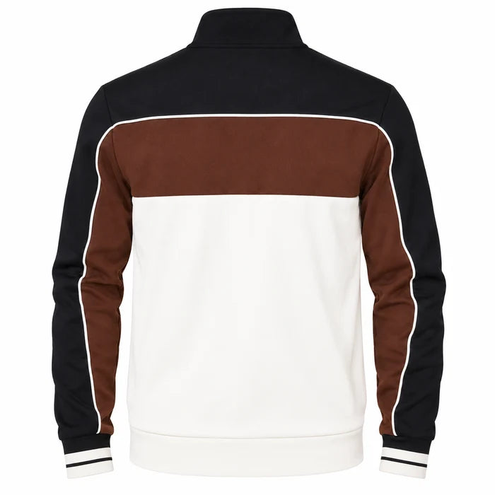 Sergio Tacchini STM21356 Spiga Track Top 270 - Black/PottingSoil/Gardenia