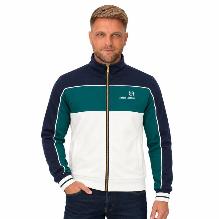 Sergio Tacchini Spiga STM21356 Track Top 554 - Maritime Blue/Deep Teal/Gardenia