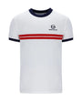 Sergio Tacchini STM14565 Supermac T-Shirt - White/Maritime Blue/Adrenaline Rush