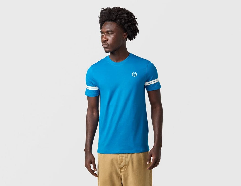 Sergio Tacchini STM18376 Grello Crewneck T-Shirt 266 - Mykonos Blue/Gardenia