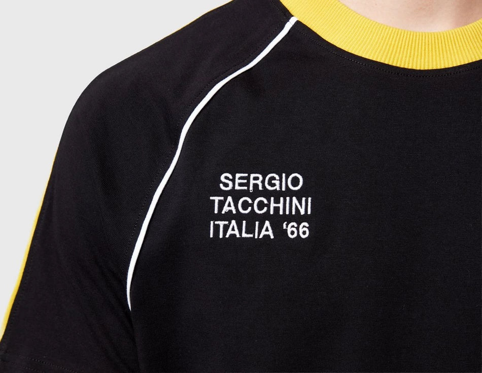 Sergio Tacchini STM12243 Ghibli Davis T-Shirt 124 - Black/Mango Mint/White