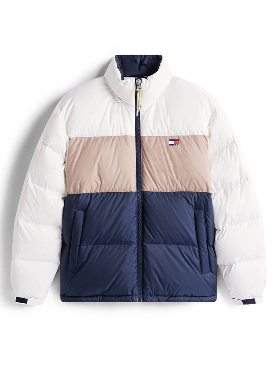 Tommy Jeans Down Alaska Puffer Jacket - Ecru & Multi