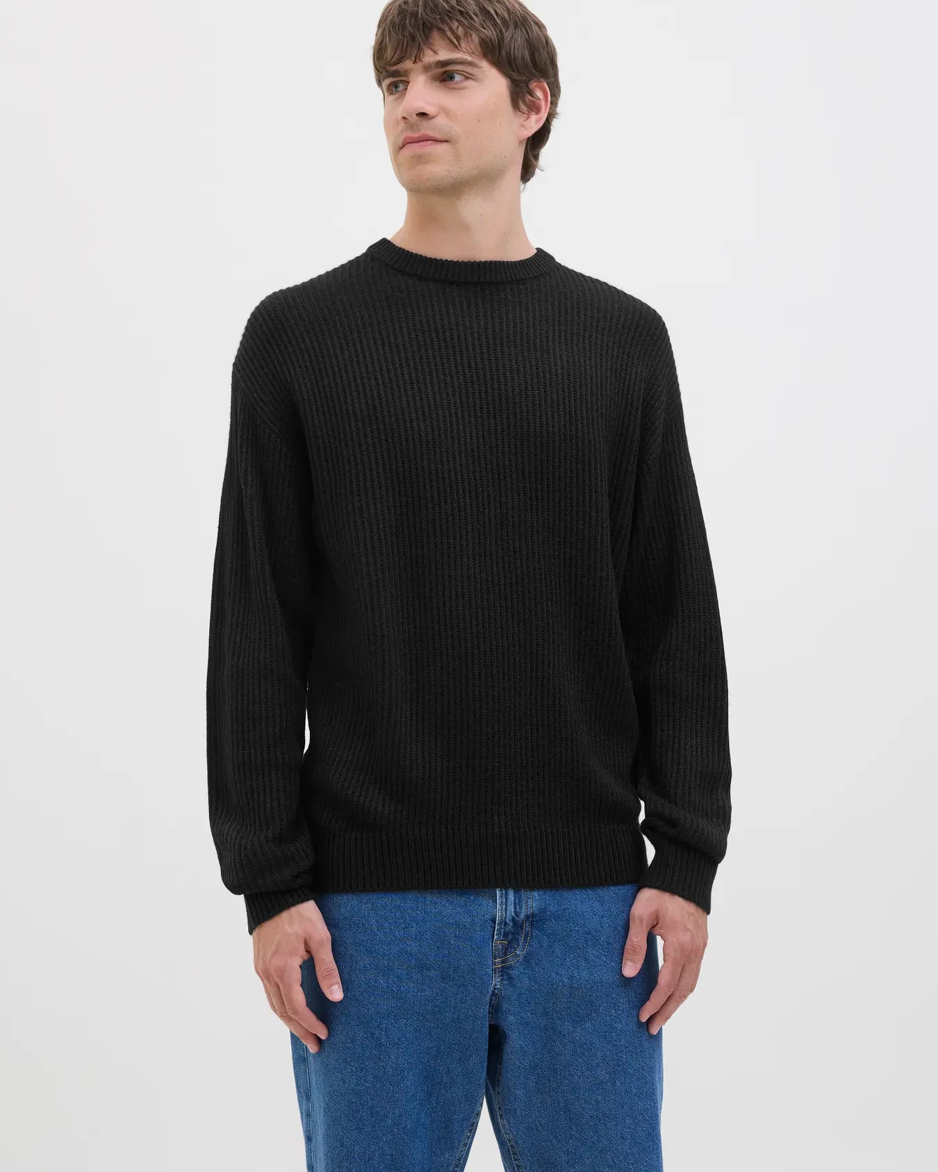 JJ Rebel Logan Knitted Crewneck - Black
